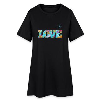 Love Frühlingsblüten - Sonja Ariel von Staden - Frauen T-Shirt-Kleid - Schwarz - Vorne
