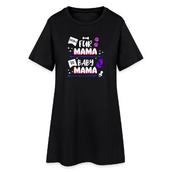 Pacifier Mom Statement Pregnancy Pregnant - Women’s T-Shirt Dress - black - Front