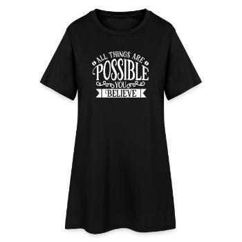 rêve, vivre ses rêves, tout est possible - Robe T-shirt Femme - noir - Devant