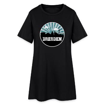 Horizon de l’heure bleue de Dresde - Robe T-shirt Femme - noir - Devant