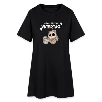 Vatertag - erster Vatertag Geschenk - Frauen T-Shirt-Kleid - Schwarz - Vorne