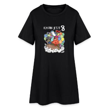 8 Geburtstag Piratenschiff Kindergeburtstag - Frauen T-Shirt-Kleid - Schwarz - Vorne