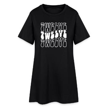 Douze 12e anniversaire Enfants Garçons Filles 12 ans - Robe T-shirt Femme - noir - Devant