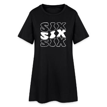Six 6e anniversaire Enfants Garçons Filles 6 ans - Robe T-shirt Femme - noir - Devant