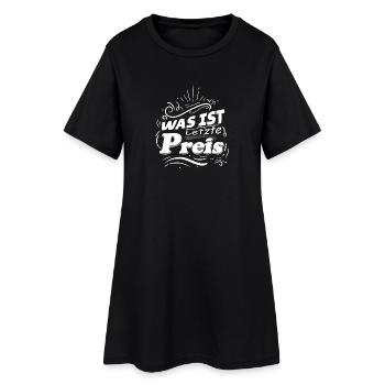 Was ist letzte Preis Handel Flohmarkt Trödelmarkt - Frauen T-Shirt-Kleid - Schwarz - Vorne