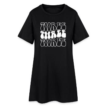 Trois enfants 3e anniversaire garçons filles 3 ans - Robe T-shirt Femme - noir - Devant
