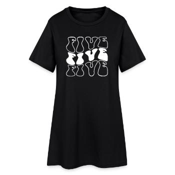 Fünf 5. Geburtstag Kinder Jungen Mädchen 5 Jahre alt - Frauen T-Shirt-Kleid - Schwarz - Vorne