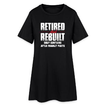Récupération d’une chirurgie de remplacement de la hanche reconstruite à la retraite - Robe T-shirt Femme - noir - Devant