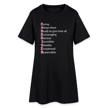 Définition de l’aidant Aidant âgé - Robe T-shirt Femme - noir - Devant