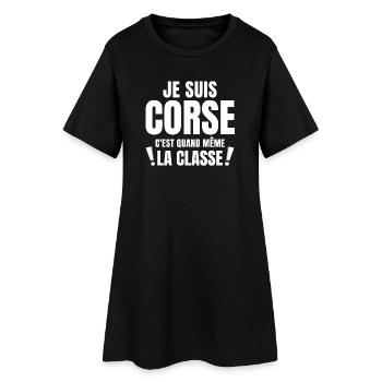 Corse, Corse humour, c'est la classe - Robe T-shirt Femme - noir - Devant