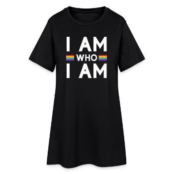 Mois de la fierté - Je suis qui je suis - LGBTQ+ - Robe T-shirt Femme - noir - Devant