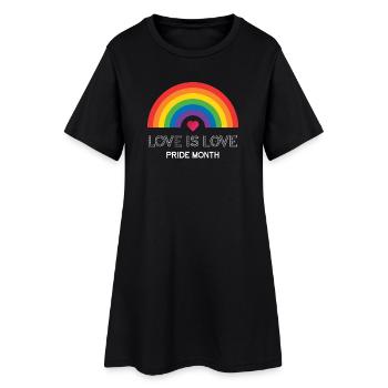 Liebe ist Liebe. Stolz-Monat. - Frauen T-Shirt-Kleid - Schwarz - Vorne