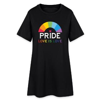 Pride - Love is Love. - Women’s T-Shirt Dress - black - Front