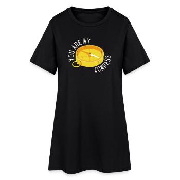 amoureux, déclaration d'amour - Robe T-shirt Femme - noir - Devant