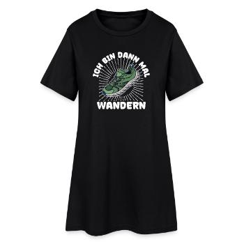 Wanderer Wandern Statement Klettern Naturliebhaber - Frauen T-Shirt-Kleid - Schwarz - Vorne