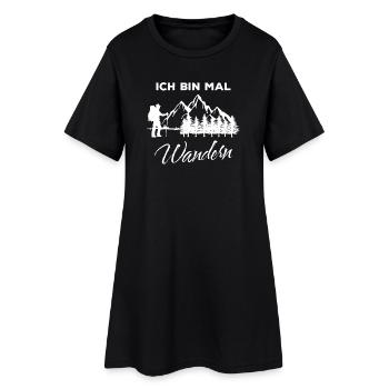 Wanderer Bergsteigen Statement Wandern Klettern - Frauen T-Shirt-Kleid - Schwarz - Vorne