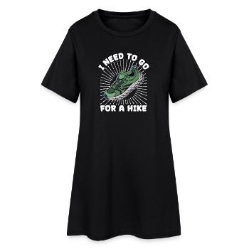Déclaration de randonnée Randonnées Randonnées en montagne - Robe T-shirt Femme - noir - Devant