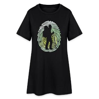 randonnée en montagne, randonnée, randonneur, randonnée, trekking - Robe T-shirt Femme - noir - Devant
