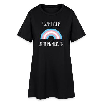 Mois de la fierté - Trans Rights Art Human Rights - Robe T-shirt Femme - noir - Devant