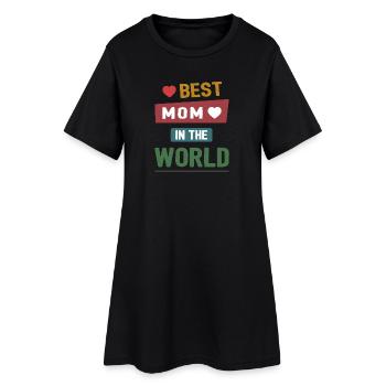 Beste Mutter der Welt - Frauen T-Shirt-Kleid - Schwarz - Vorne
