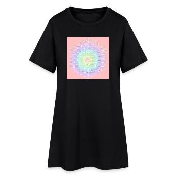 Fleur de Vie Blanche - 5ème Dimension - Robe T-shirt Femme - noir - Devant