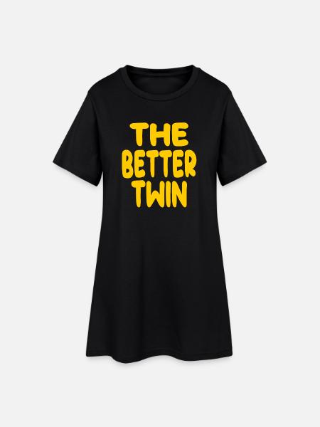 Je suis le plus beau jumeau - Robe T-shirt Femme - noir