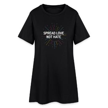 Mois de la fierté - Répandez l’amour et non la haine - Robe T-shirt Femme - noir - Devant