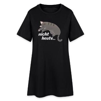Nicht heute Katze - Frauen T-Shirt-Kleid - Schwarz - Vorne