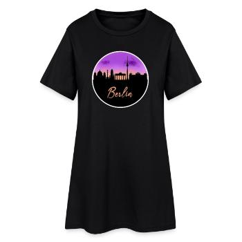 Berlin Fine Skyline - Robe T-shirt Femme - noir - Devant