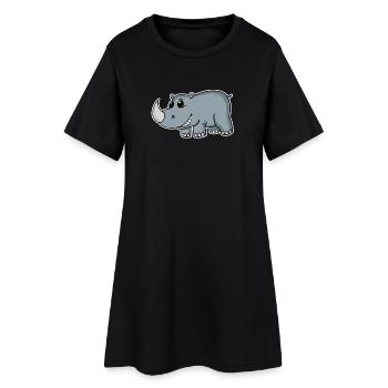 Rhinocéros Rhinocéros - Robe T-shirt Femme - noir - Devant