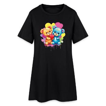 L’amour est une nécessité pour l’ours - Robe T-shirt Femme - noir - Devant