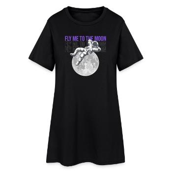 Fly me to the moon - Raumfahrt - Robe T-shirt Femme - noir - Devant