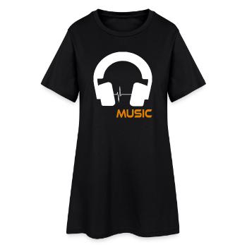 Logo du casque Music Wave - Robe T-shirt Femme - noir - Devant