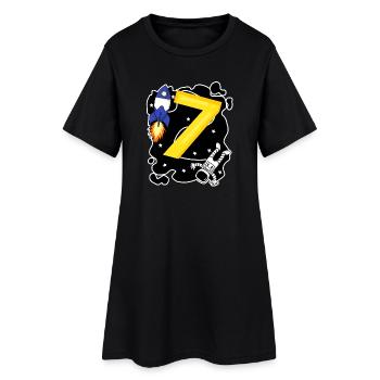 7 Birthday Boy Astronaut - sept ans - Robe T-shirt Femme - noir - Devant