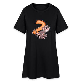 2 anniversaire 2 ans avec motif animal - deux - Robe T-shirt Femme - noir - Devant
