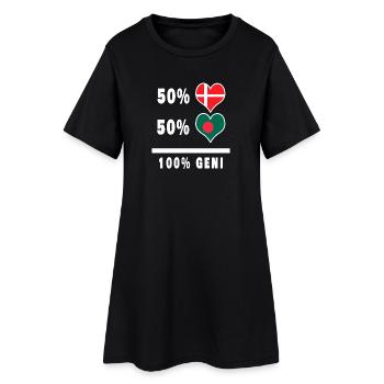 Bangladesh et Danemark 100% drapeau de génie - Robe T-shirt Femme - noir - Devant