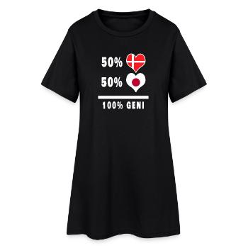Japon et Danemark 100% drapeau de génie - Robe T-shirt Femme - noir - Devant
