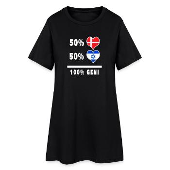 Israël et Danemark 100% drapeau de génie - Robe T-shirt Femme - noir - Devant