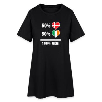 Irlande et Danemark 100% drapeau de génie - Robe T-shirt Femme - noir - Devant