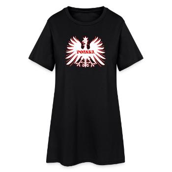 Aigle polonais - Robe T-shirt Femme - noir - Devant