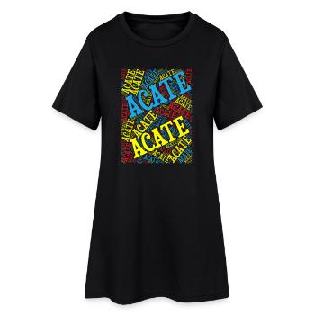 Sicilia t-shirt t-shirt Acate word cloud - Women’s T-Shirt Dress - black - Front