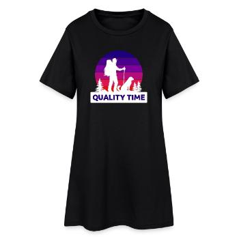 Randonneurs Randonnée Circuits Alpinisme - Robe T-shirt Femme - noir - Devant