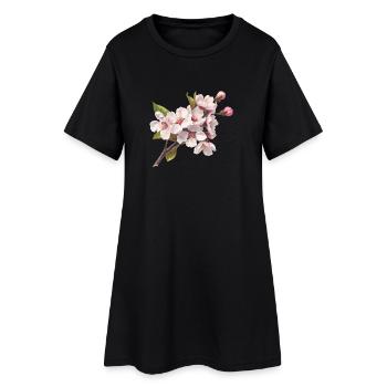 Pastel cherry blossoms - Women’s T-Shirt Dress - black - Front