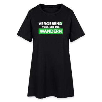 Wanderer Bergwanderung Wandern Statement Touren - Frauen T-Shirt-Kleid - Schwarz - Vorne
