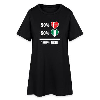 Drapeau 100% génie du Nigeria et du Danemark - Robe T-shirt Femme - noir - Devant