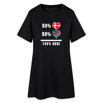 Namibie et Danemark 100% drapeau de génie - Robe T-shirt Femme - noir - Devant