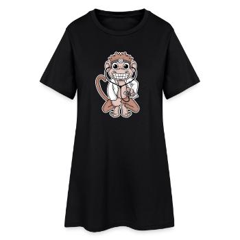Monkey Doctor Doctor Motif - Robe T-shirt Femme - noir - Devant
