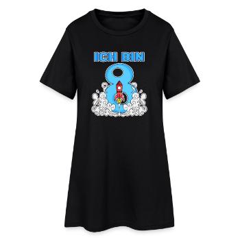 8 Geburtstag Junge Astronaut - acht Jahre - Frauen T-Shirt-Kleid - Schwarz - Vorne