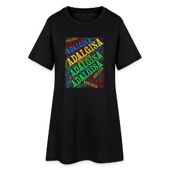 t-shirt name Adalgisa word cloud t-shirt - Women’s T-Shirt Dress - black - Front