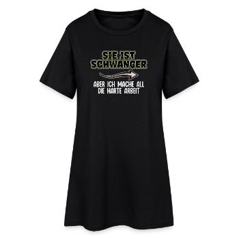 Schwanger Papa Statement Familienglück Eltern - Frauen T-Shirt-Kleid - Schwarz - Vorne